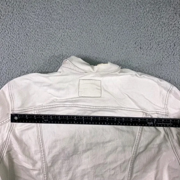 Levi's Premium Trucker Jacket Men 2XL White Denim Contrast Stitch Neutral Casual - Picture 9 of 10